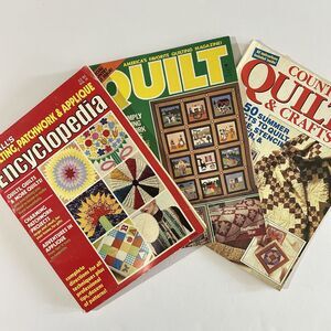 Set of 3 Vintage, 1980s Quilting Magazines
